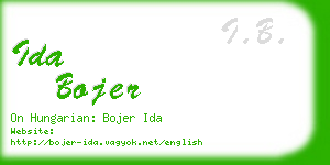 ida bojer business card